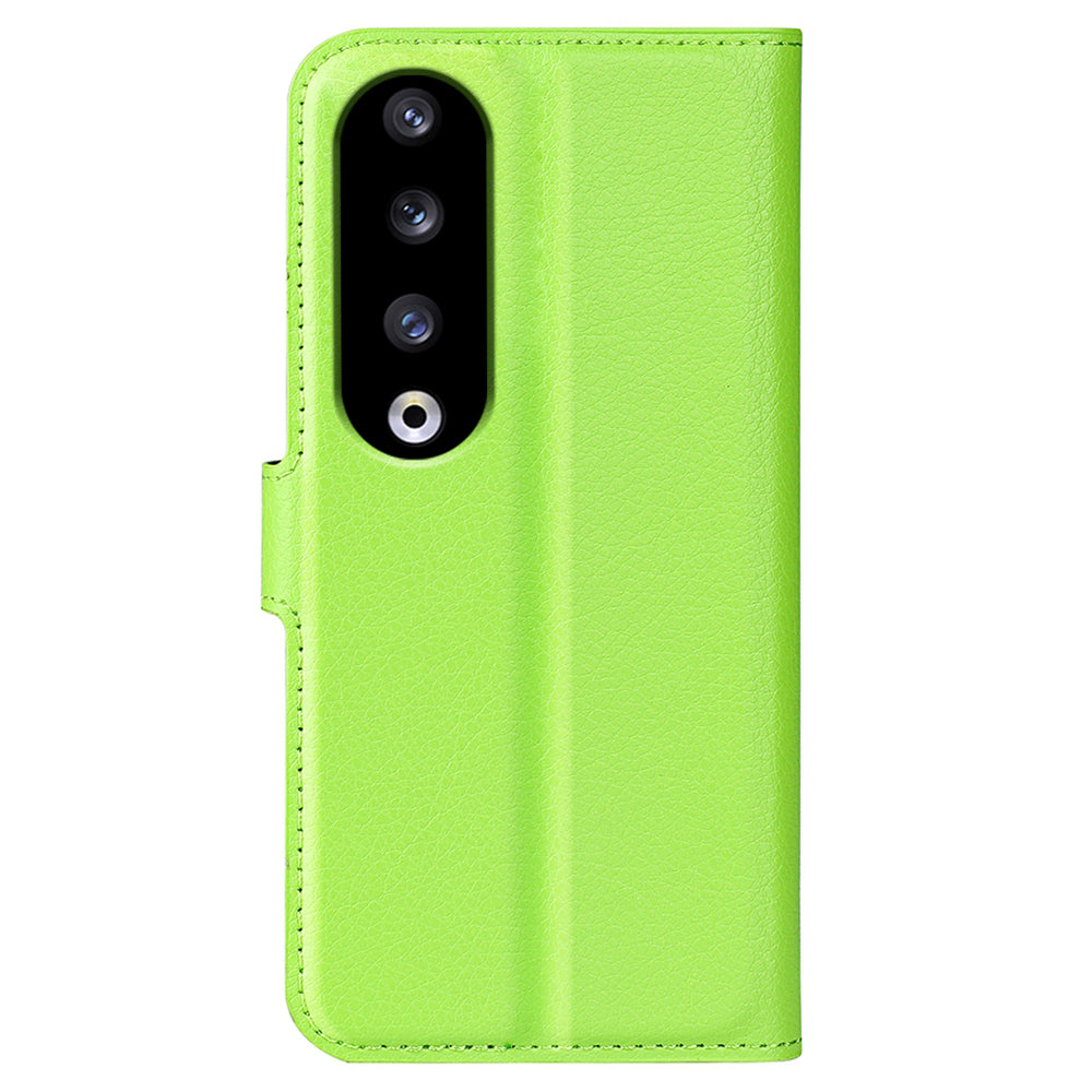 For Honor 90 Pro Litchi Texture Wallet PU Leather Phone Case Shockproof Stand Cover