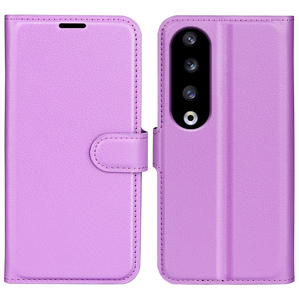 For Honor 90 Pro Litchi Texture Wallet PU Leather Phone Case Shockproof Stand Cover