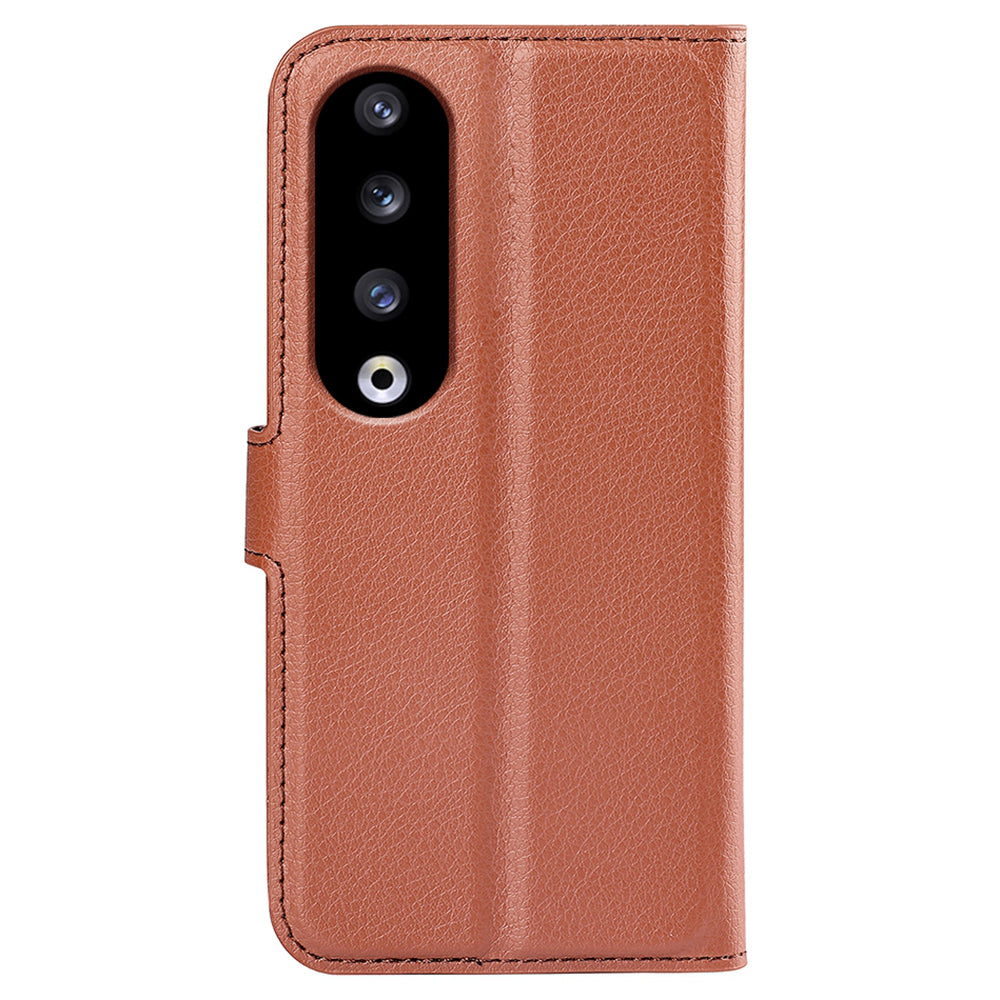 For Honor 90 Pro Litchi Texture Wallet PU Leather Phone Case Shockproof Stand Cover