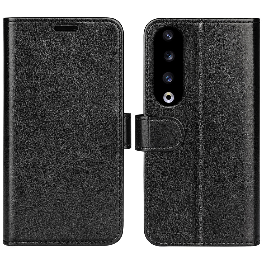 For Honor 90 Pro Crazy Horse Texture Phone Wallet Case PU Leather Anti-scratch Stand Cover