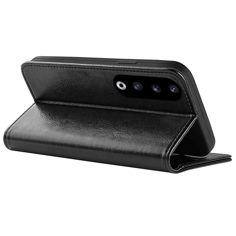 For Honor 90 Pro Crazy Horse Texture Phone Wallet Case PU Leather Anti-scratch Stand Cover