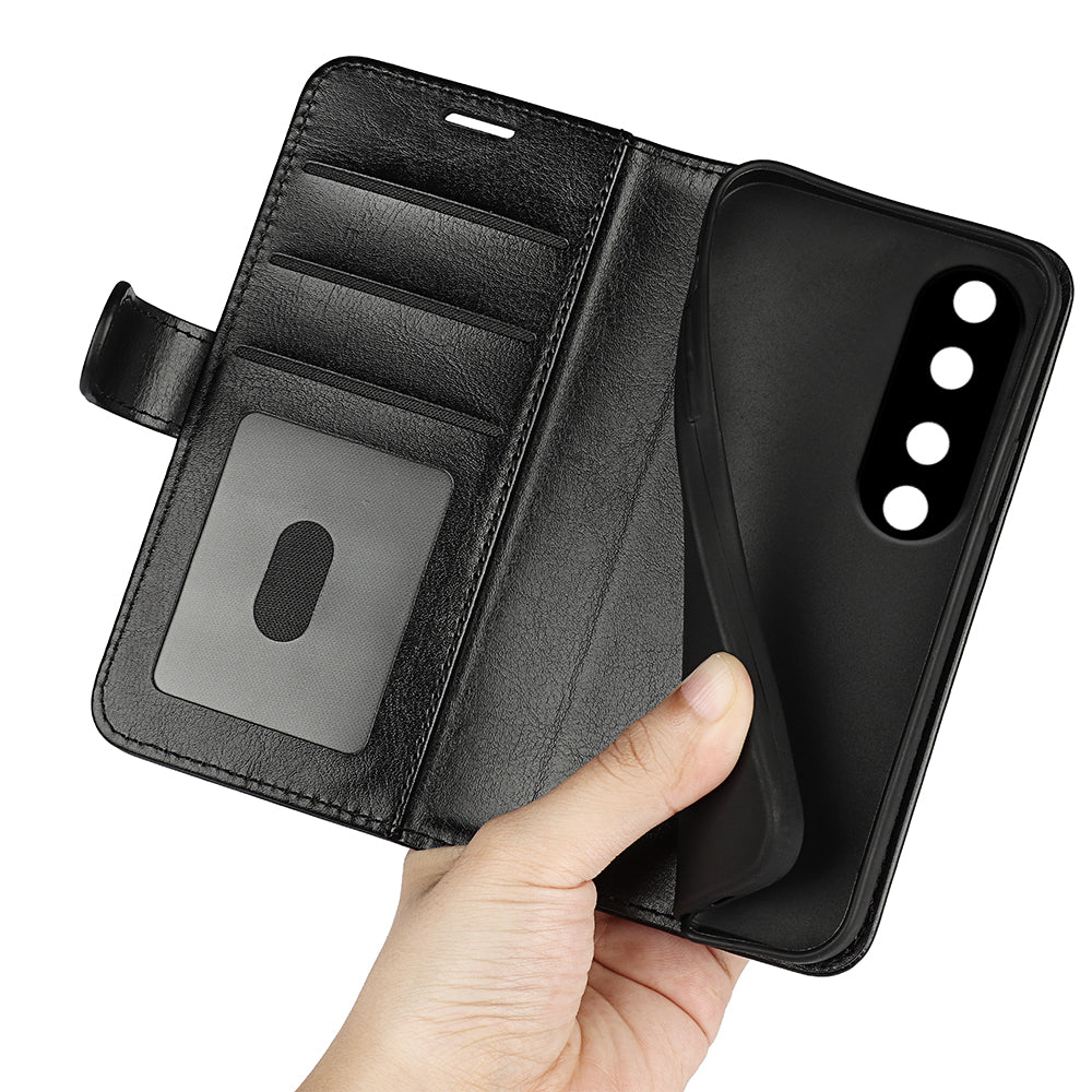 For Honor 90 Pro Crazy Horse Texture Phone Wallet Case PU Leather Anti-scratch Stand Cover