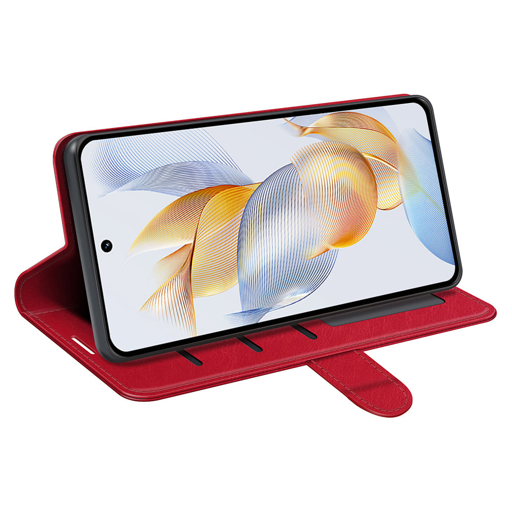 For Honor 90 Pro Crazy Horse Texture Phone Wallet Case PU Leather Anti-scratch Stand Cover