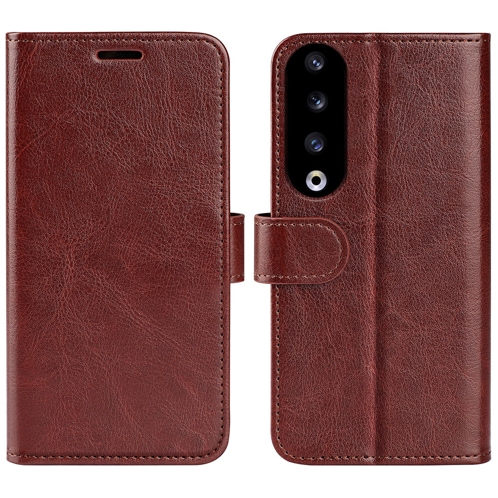 For Honor 90 Pro Crazy Horse Texture Phone Wallet Case PU Leather Anti-scratch Stand Cover