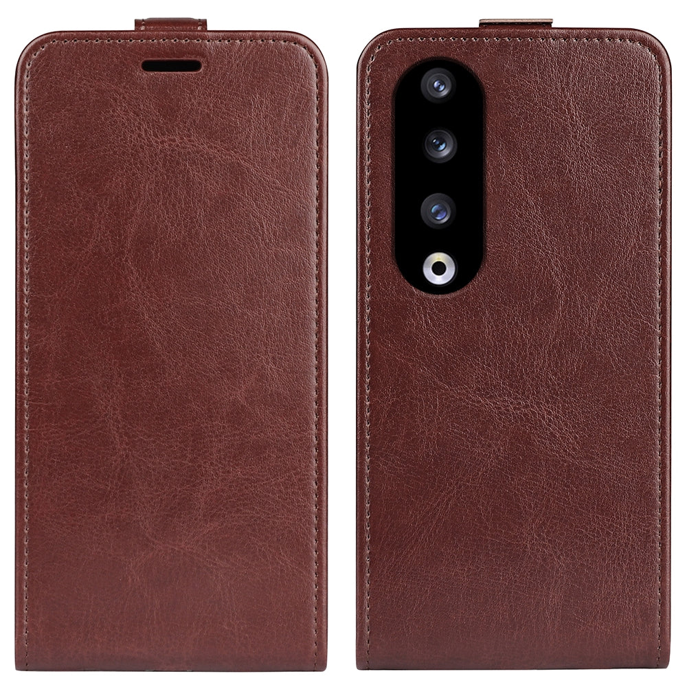 For Honor 90 Pro PU Leather Phone Case with Card Holder Vertical Flip Protective Phone Cover