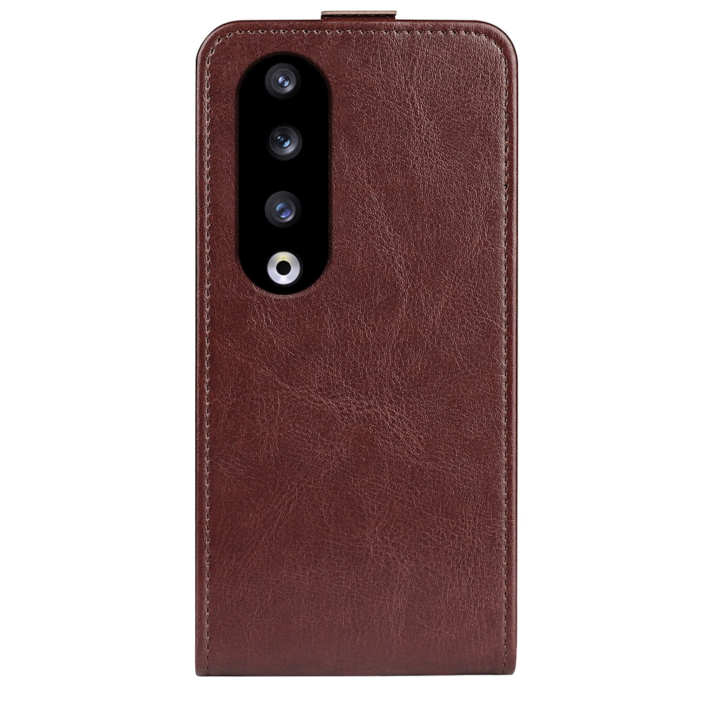 For Honor 90 Pro PU Leather Phone Case with Card Holder Vertical Flip Protective Phone Cover