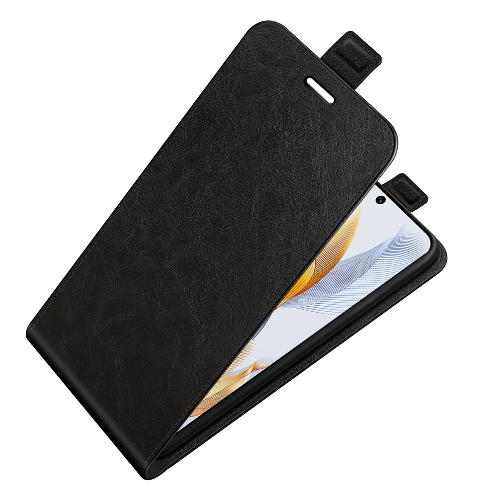 For Honor 90 Pro PU Leather Phone Case with Card Holder Vertical Flip Protective Phone Cover
