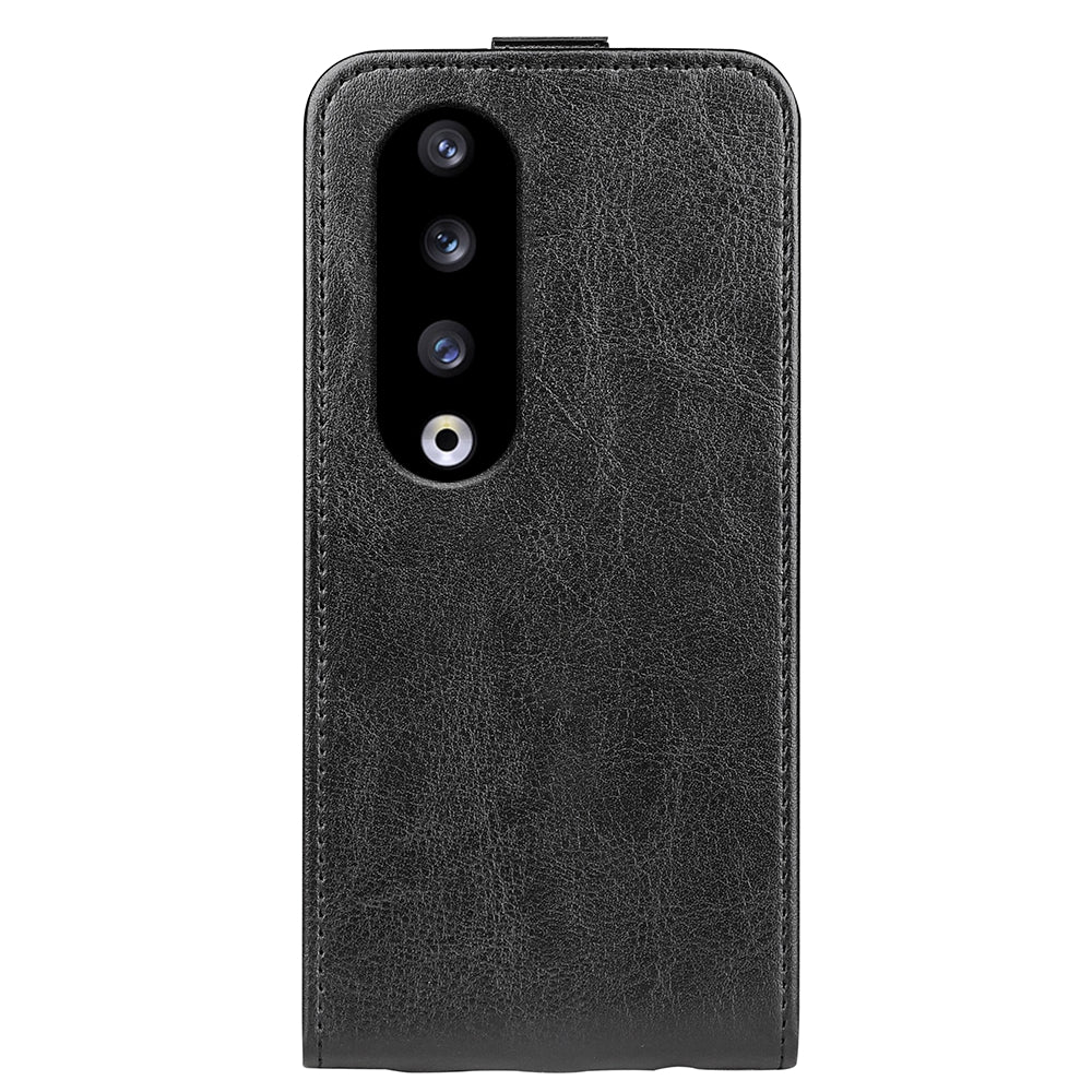 For Honor 90 Pro PU Leather Phone Case with Card Holder Vertical Flip Protective Phone Cover