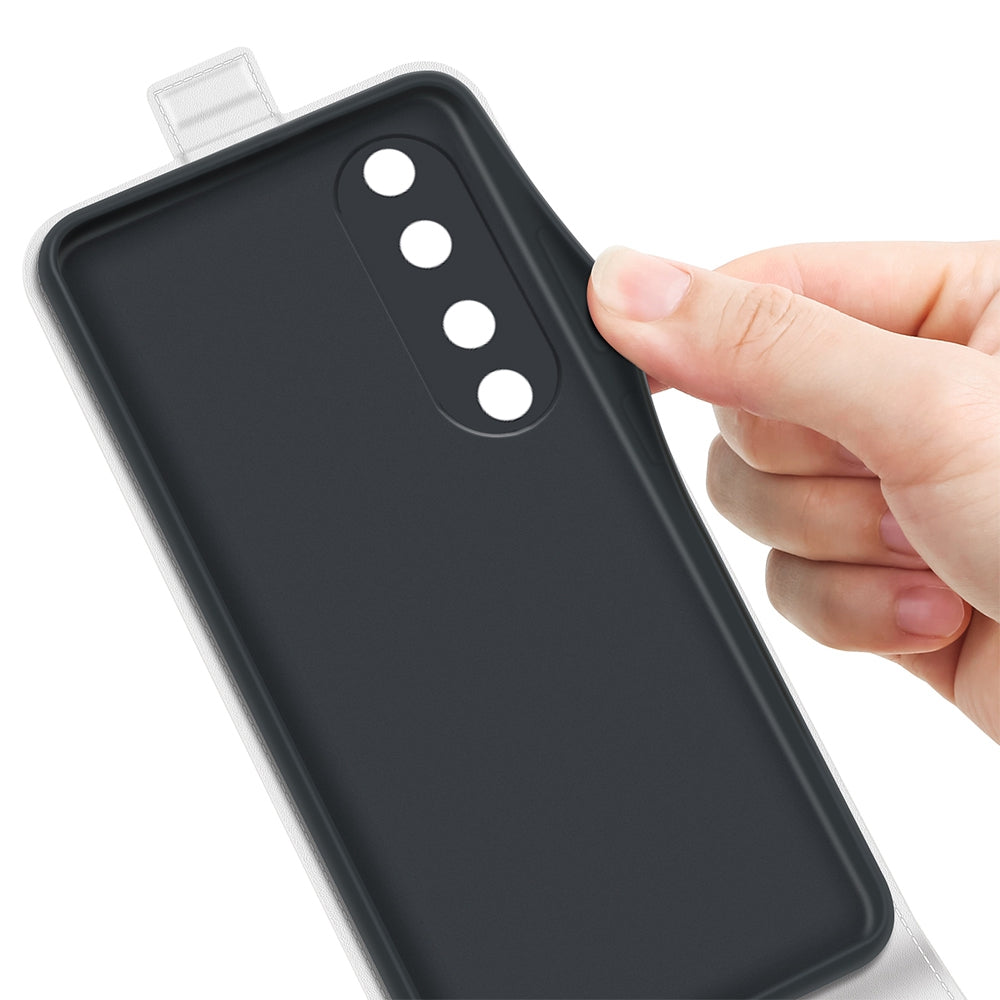 For Honor 90 Pro PU Leather Phone Case with Card Holder Vertical Flip Protective Phone Cover