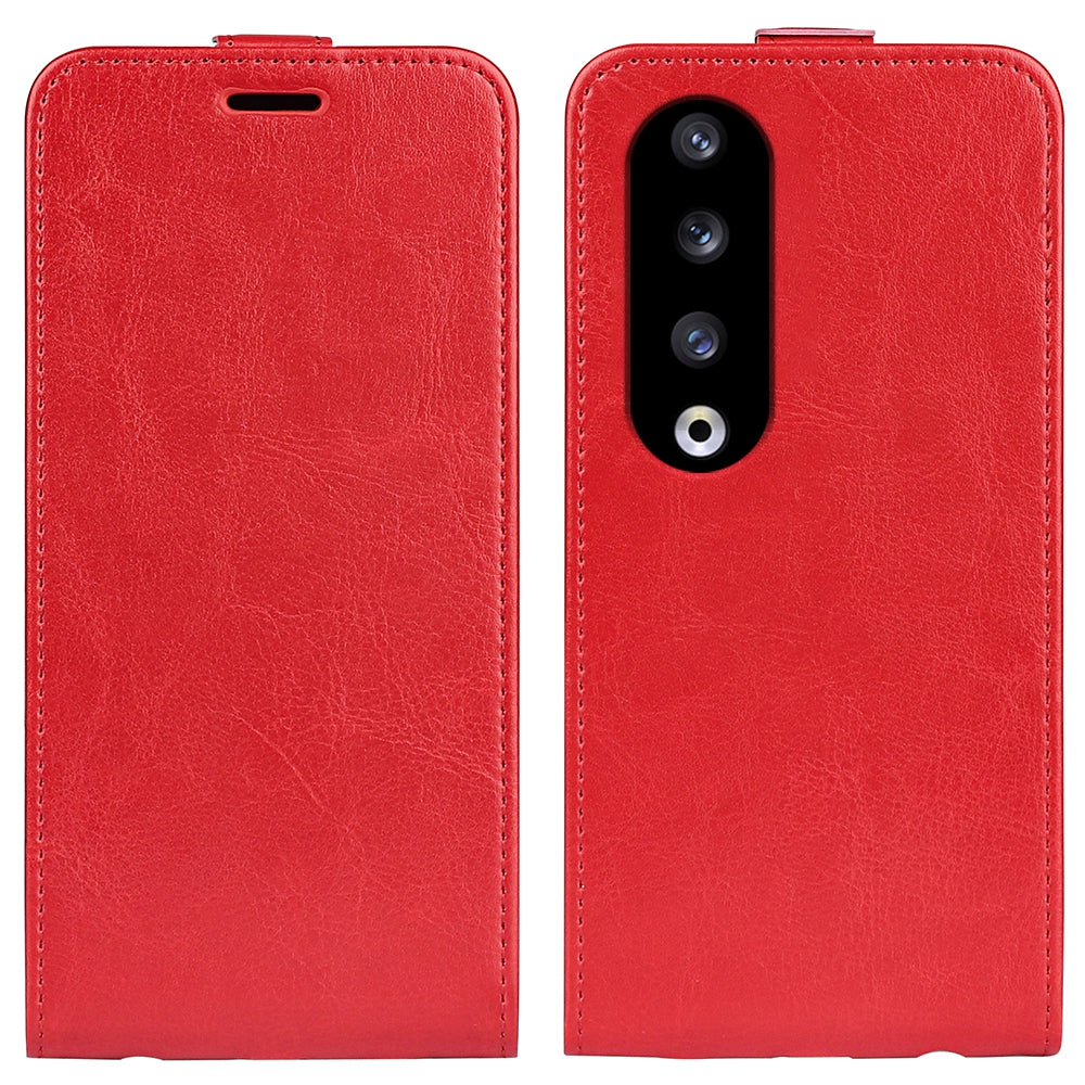 For Honor 90 Pro PU Leather Phone Case with Card Holder Vertical Flip Protective Phone Cover
