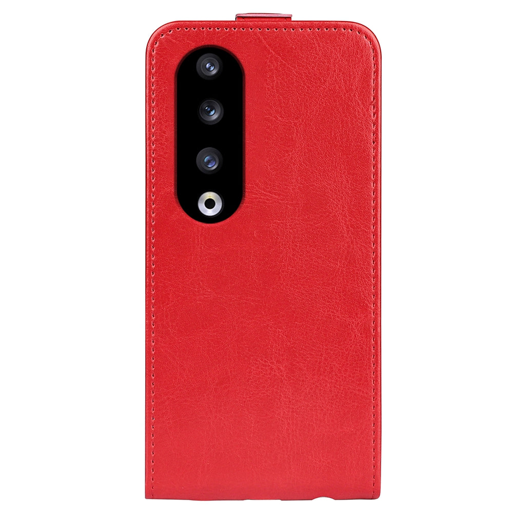 For Honor 90 Pro PU Leather Phone Case with Card Holder Vertical Flip Protective Phone Cover
