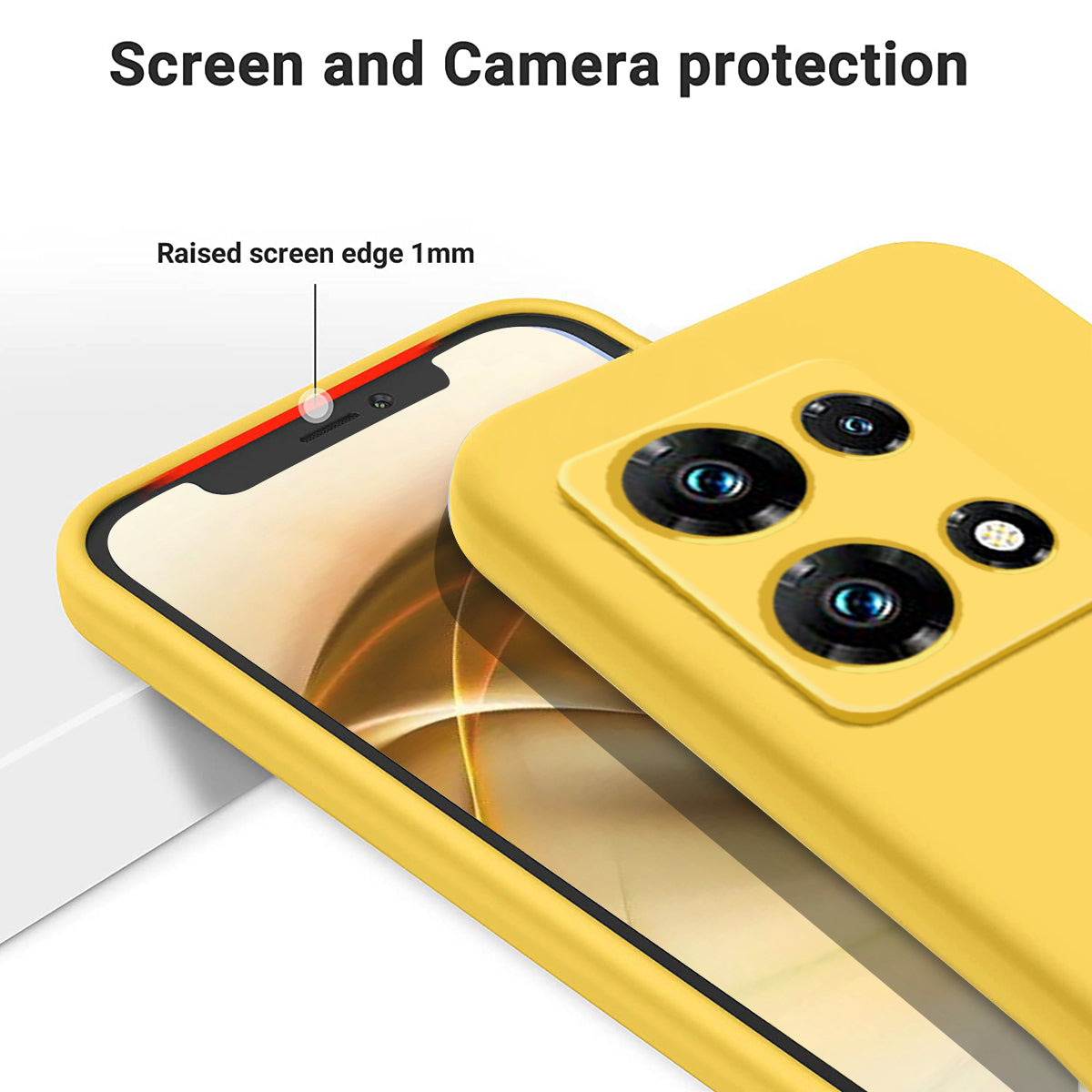 For Infinix Note 30 Pro 4G Soft Lining Phone Case Liquid Silicone Shockproof Cover with Strap