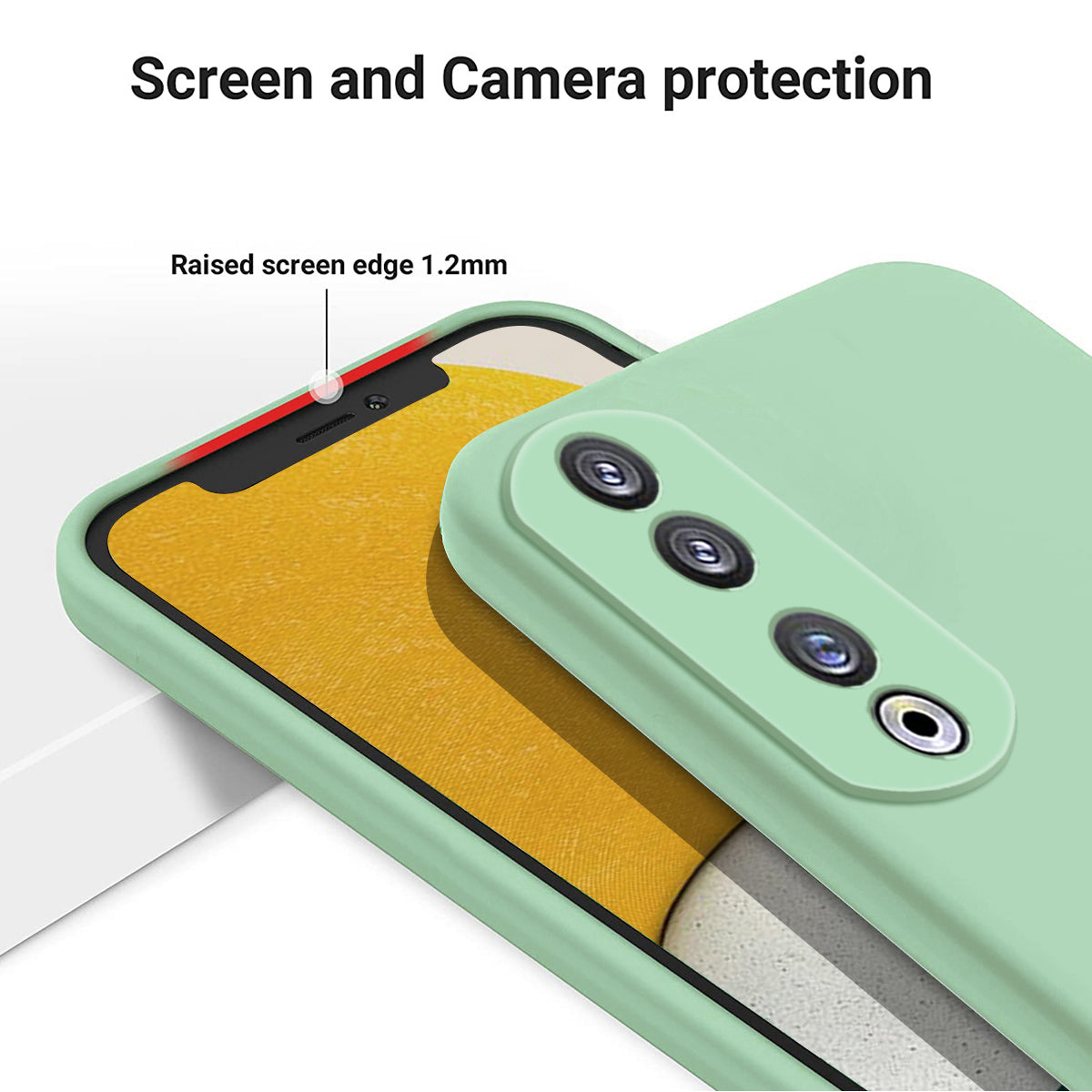 For Honor 90 Pro Liquid Silicone Phone Cover Soft Lining Protective Case with Strap