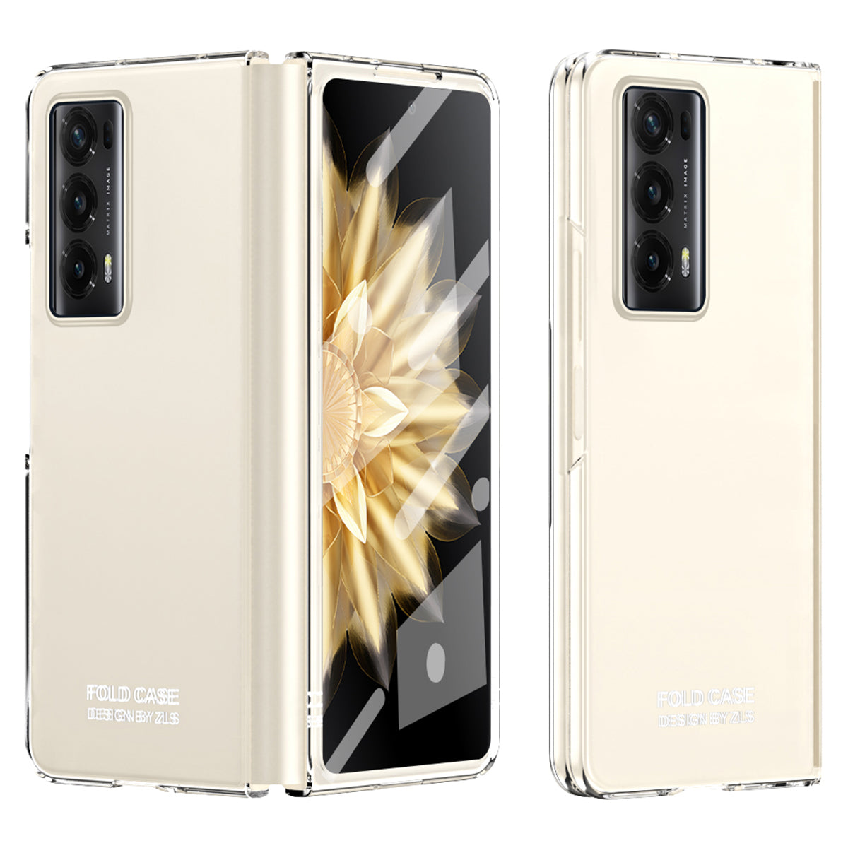 For Honor Magic V2 5G Hard PC Phone Case Full Body Shockproof Cover with Tempered Glass Film