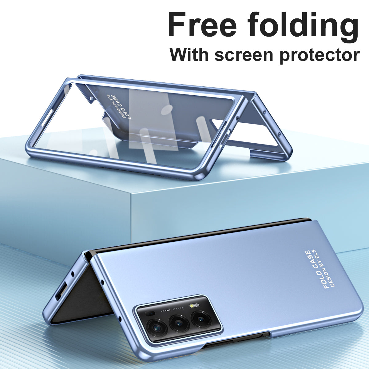 For Honor Magic V2 5G Hard PC Phone Case Full Body Shockproof Cover with Tempered Glass Film