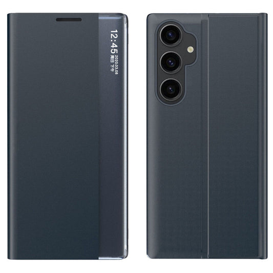 View Window Phone Shell for Samsung Galaxy S23 FE Anti-scratch PU Leather Flip Stand Cover