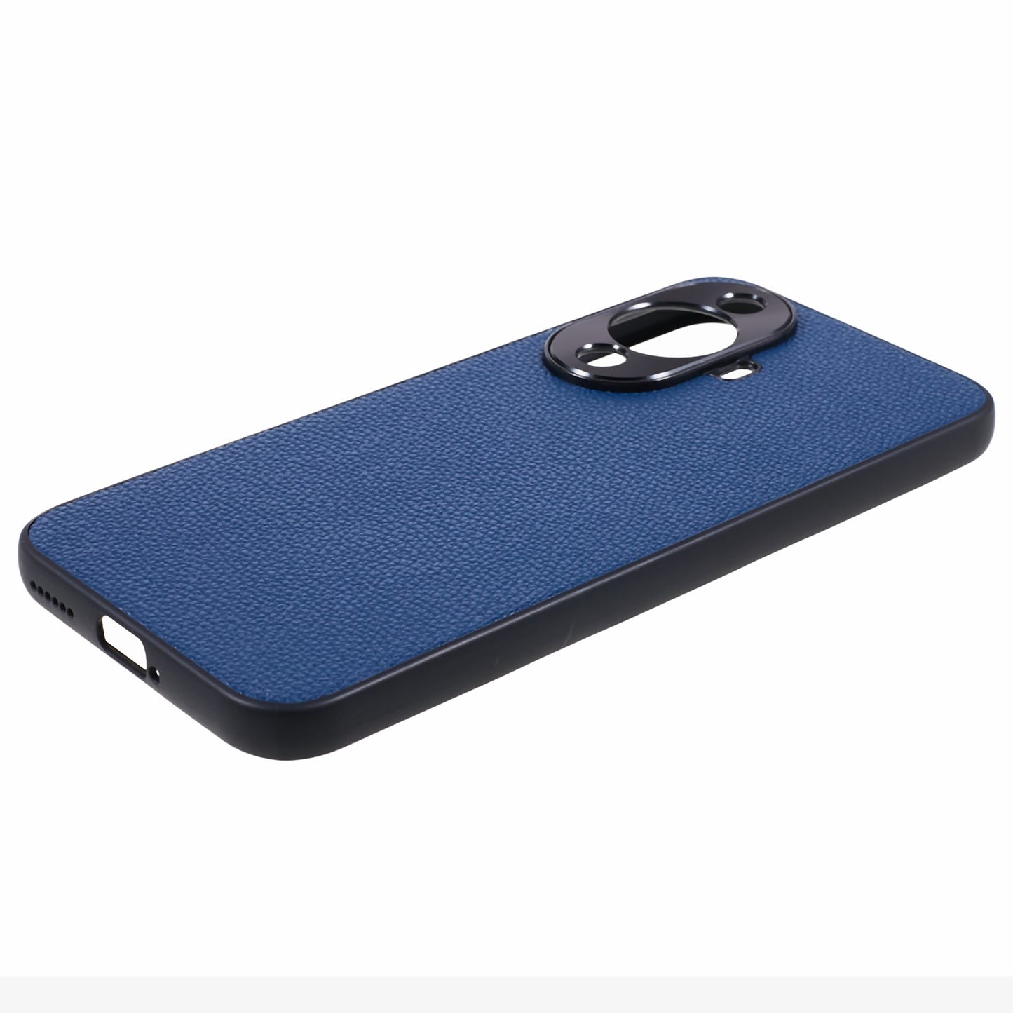 For Huawei nova 11 Camera Protection Phone Case Genuine Cow Leather+PC+TPU Shockproof Cover