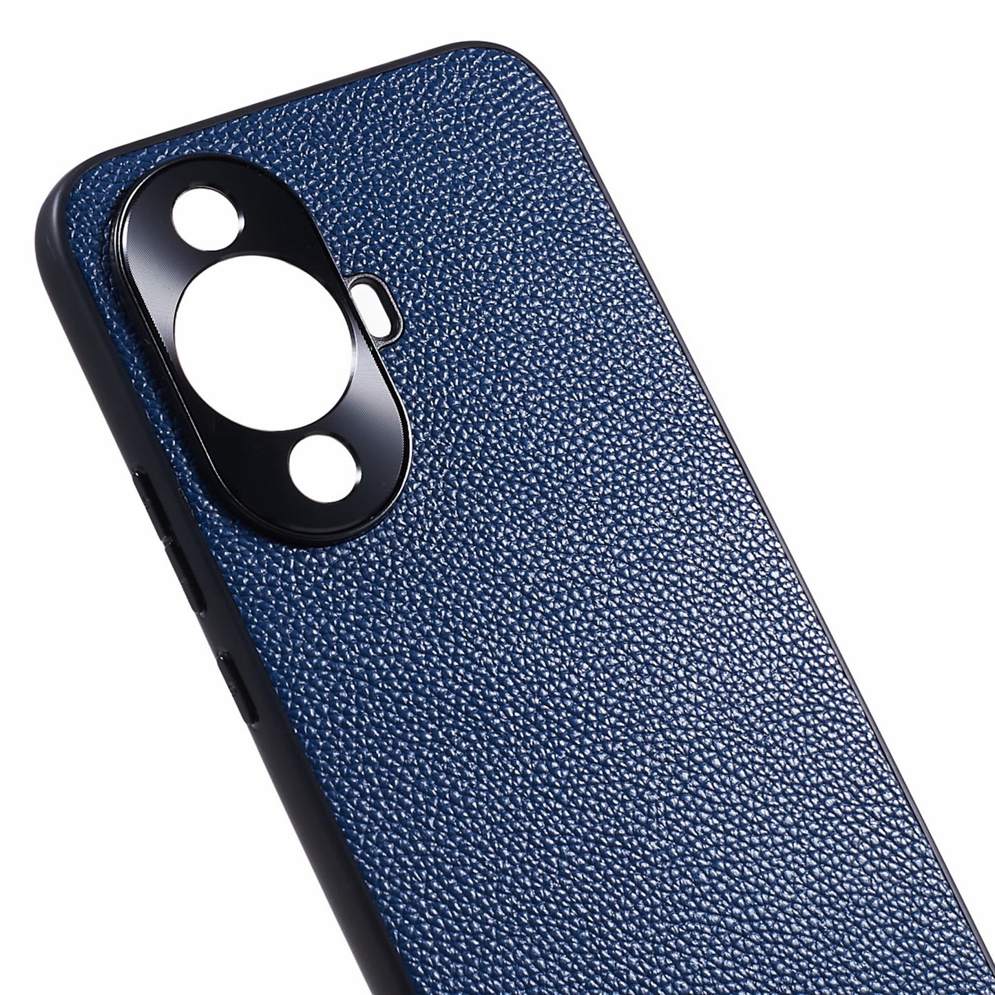 For Huawei nova 11 Camera Protection Phone Case Genuine Cow Leather+PC+TPU Shockproof Cover