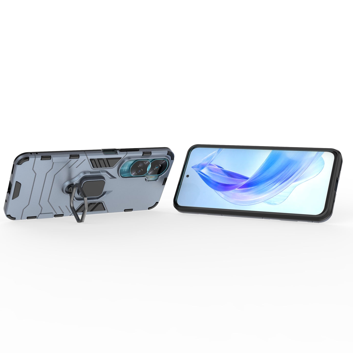 For Honor 90 Lite 5G / X50i 5G Protective Cover Ring Holder Kickstand TPU+PC Phone Case