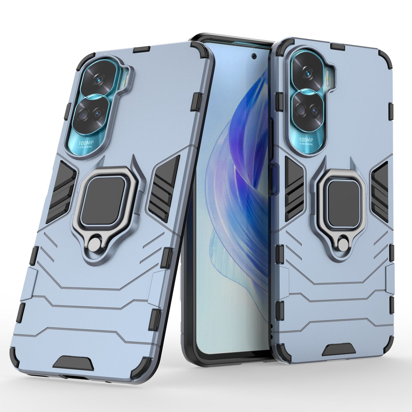 For Honor 90 Lite 5G / X50i 5G Protective Cover Ring Holder Kickstand TPU+PC Phone Case