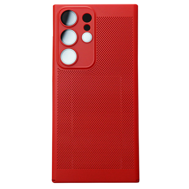 For Samsung Galaxy S23 Ultra Breathable Heat Dissipating Mesh Phone Case Hard PC Slim Phone Cover