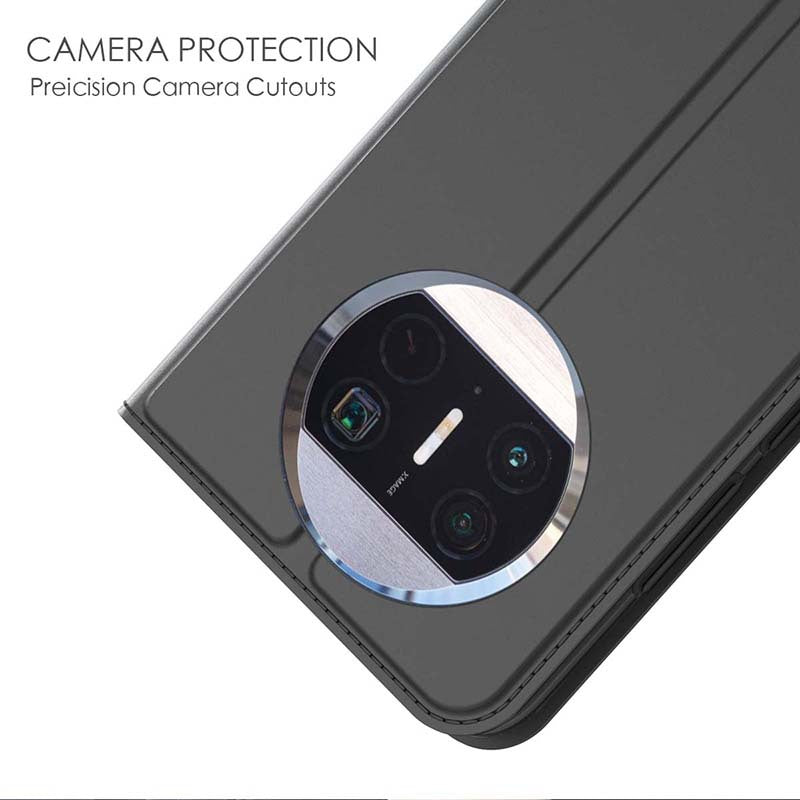 For Huawei Mate X3 5G Smooth Feeling PU Leather Phone Case Card Storage Slot Magnetic Stand Shell