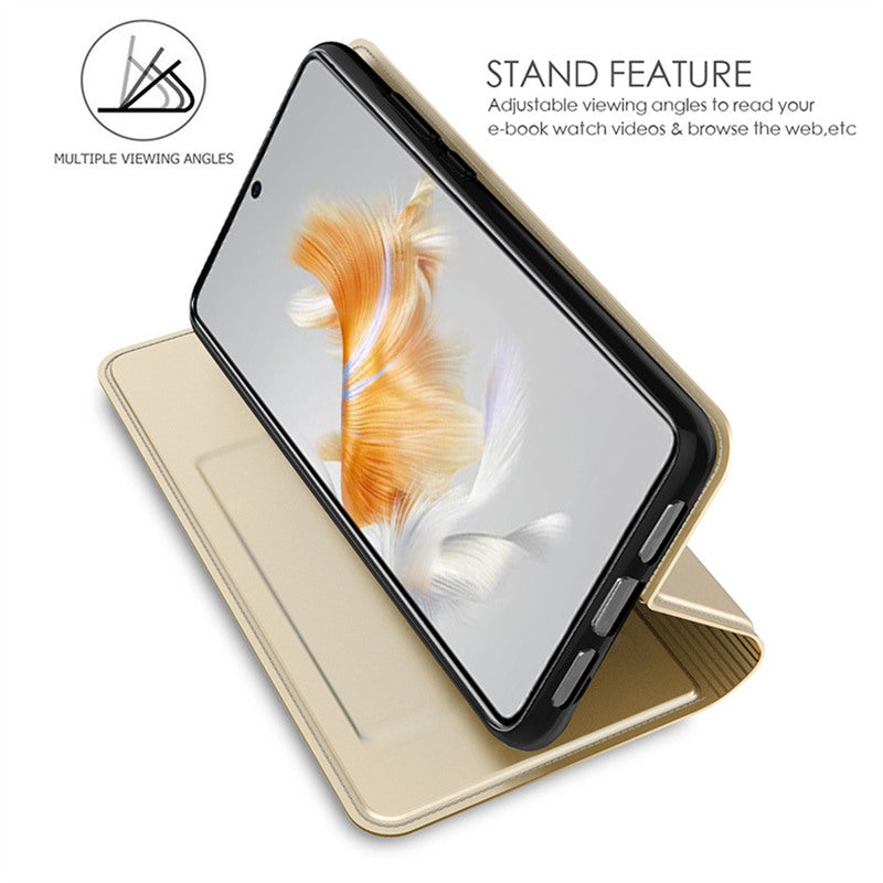 For Huawei Mate X3 5G Smooth Feeling PU Leather Phone Case Card Storage Slot Magnetic Stand Shell