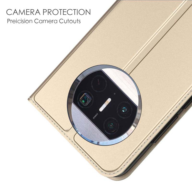For Huawei Mate X3 5G Smooth Feeling PU Leather Phone Case Card Storage Slot Magnetic Stand Shell