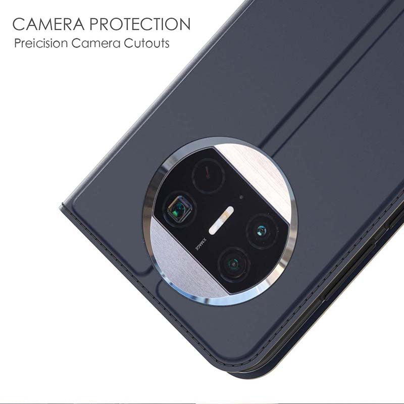 For Huawei Mate X3 5G Smooth Feeling PU Leather Phone Case Card Storage Slot Magnetic Stand Shell