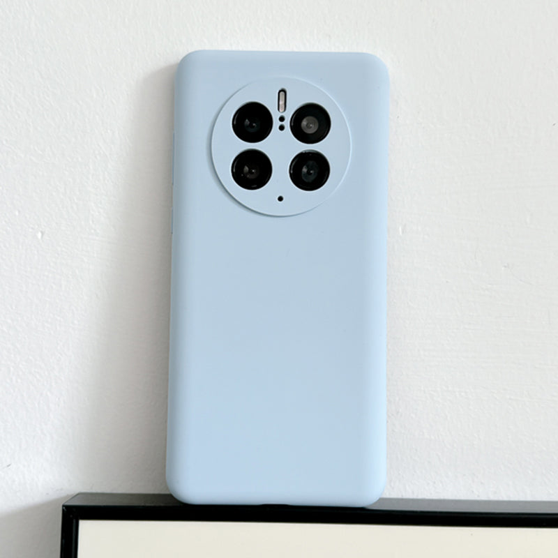 For Huawei Mate 50 Pro 4G Liquid Silicone+PC Phone Case Anti-drop Cover with Soft Lining