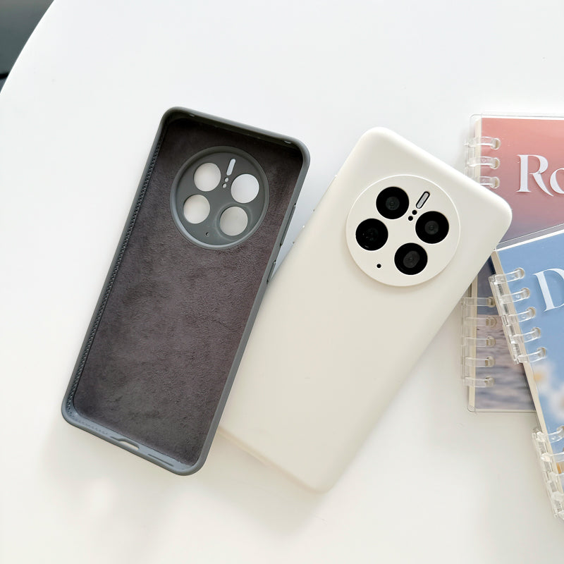 For Huawei Mate 50 Pro 4G Liquid Silicone+PC Phone Case Anti-drop Cover with Soft Lining