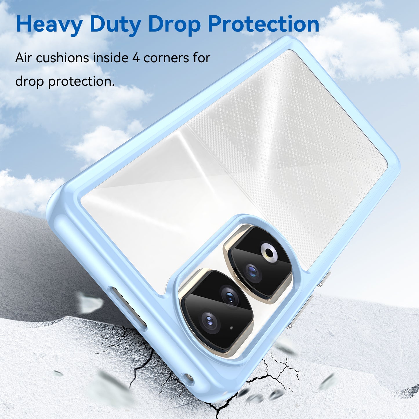 For Honor 90 Pro TPU+Acrylic Hybrid Phone Case Clear Back Protective Cover