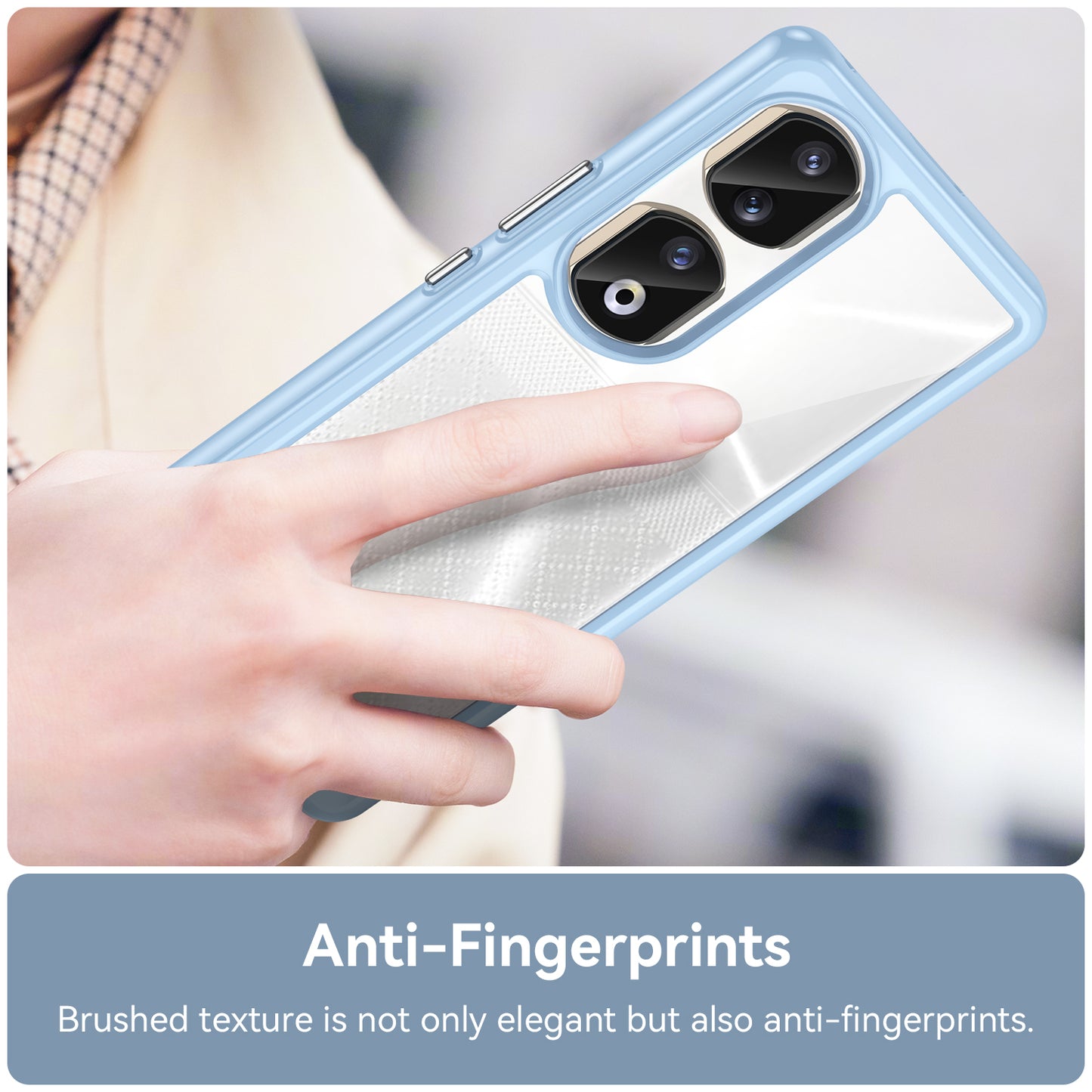 For Honor 90 Pro TPU+Acrylic Hybrid Phone Case Clear Back Protective Cover