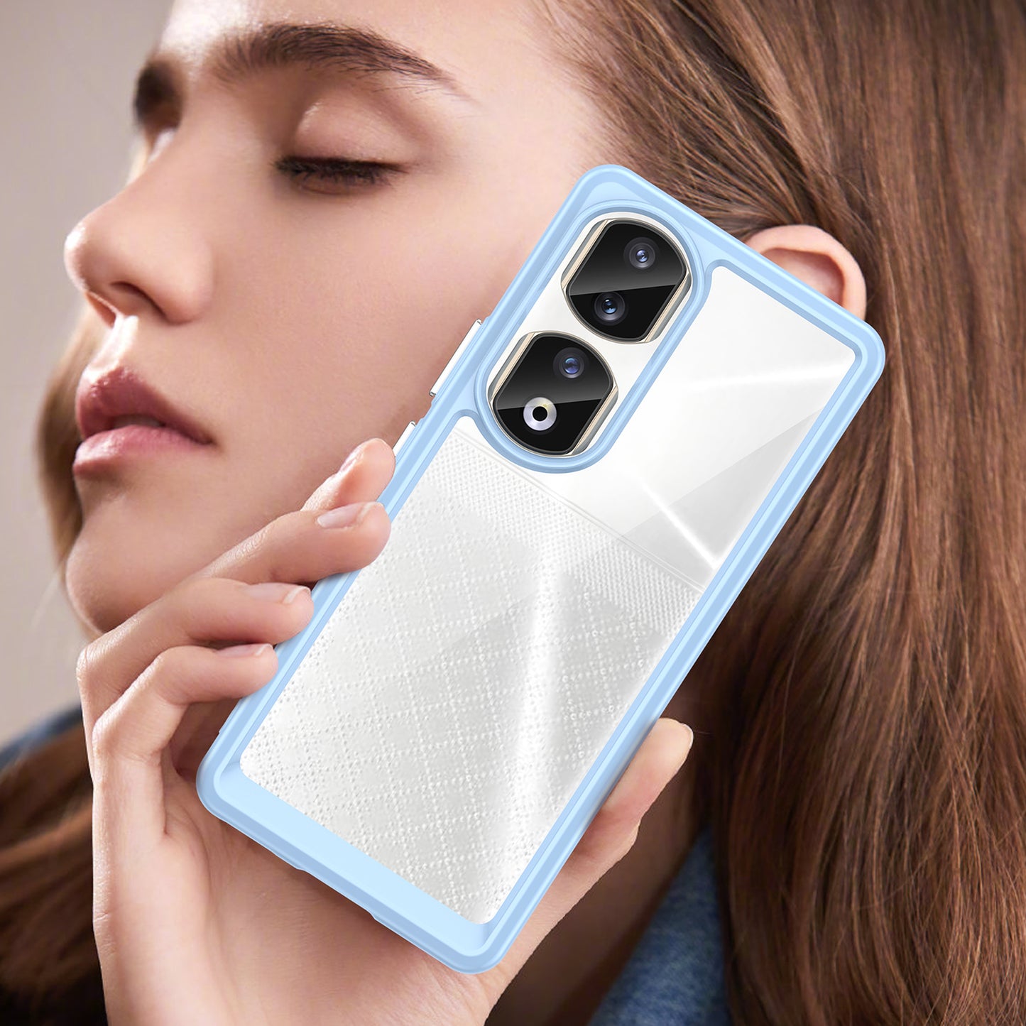 For Honor 90 Pro TPU+Acrylic Hybrid Phone Case Clear Back Protective Cover