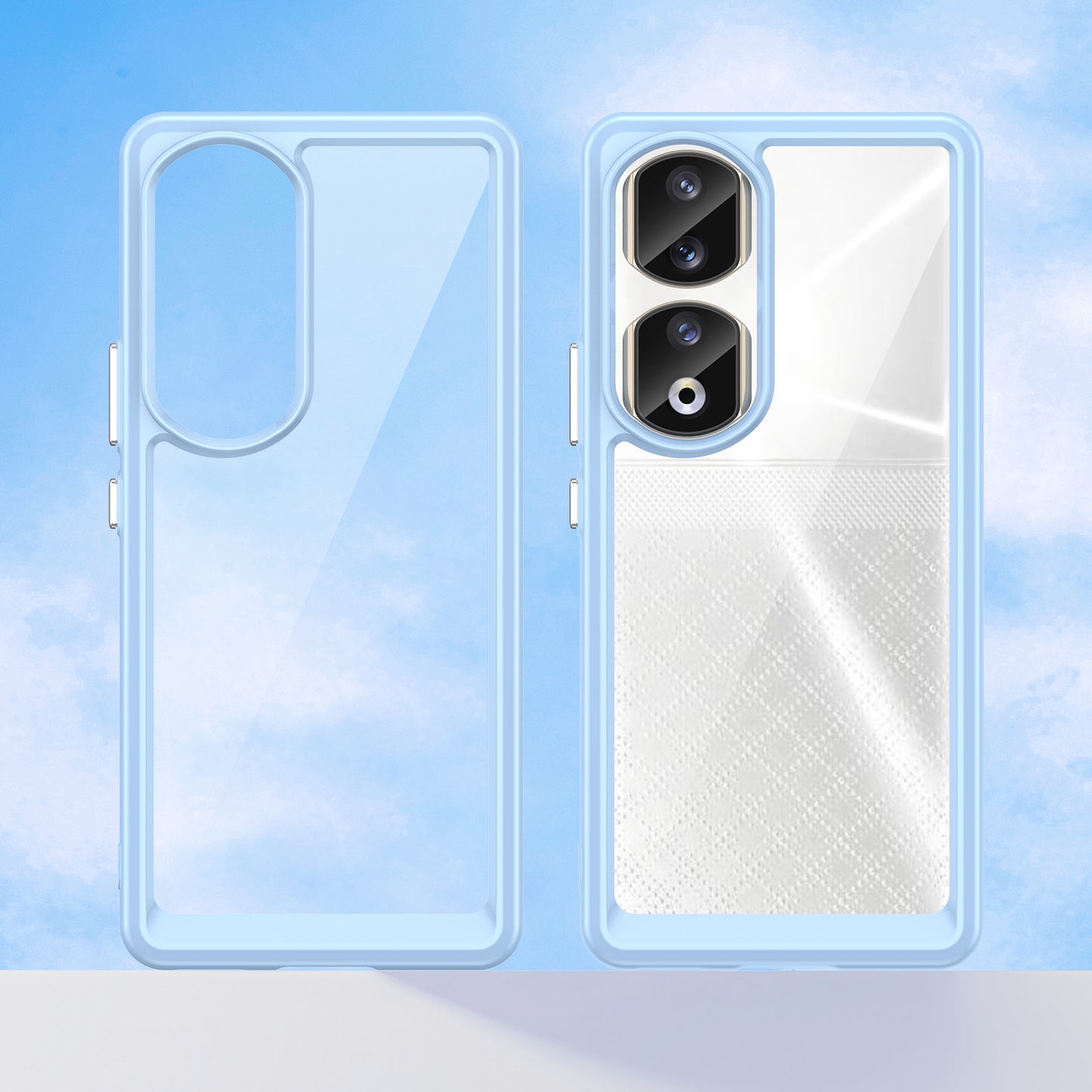 For Honor 90 Pro TPU+Acrylic Hybrid Phone Case Clear Back Protective Cover