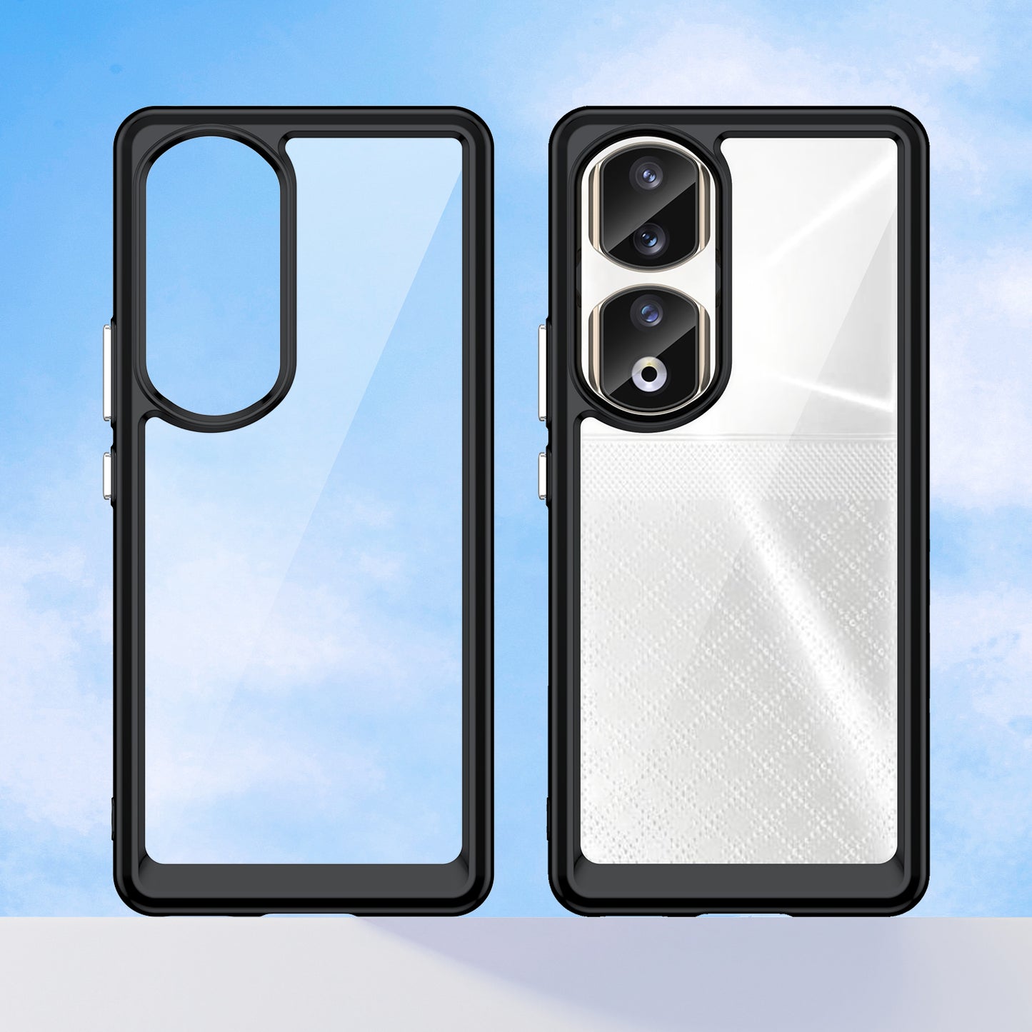 For Honor 90 Pro TPU+Acrylic Hybrid Phone Case Clear Back Protective Cover