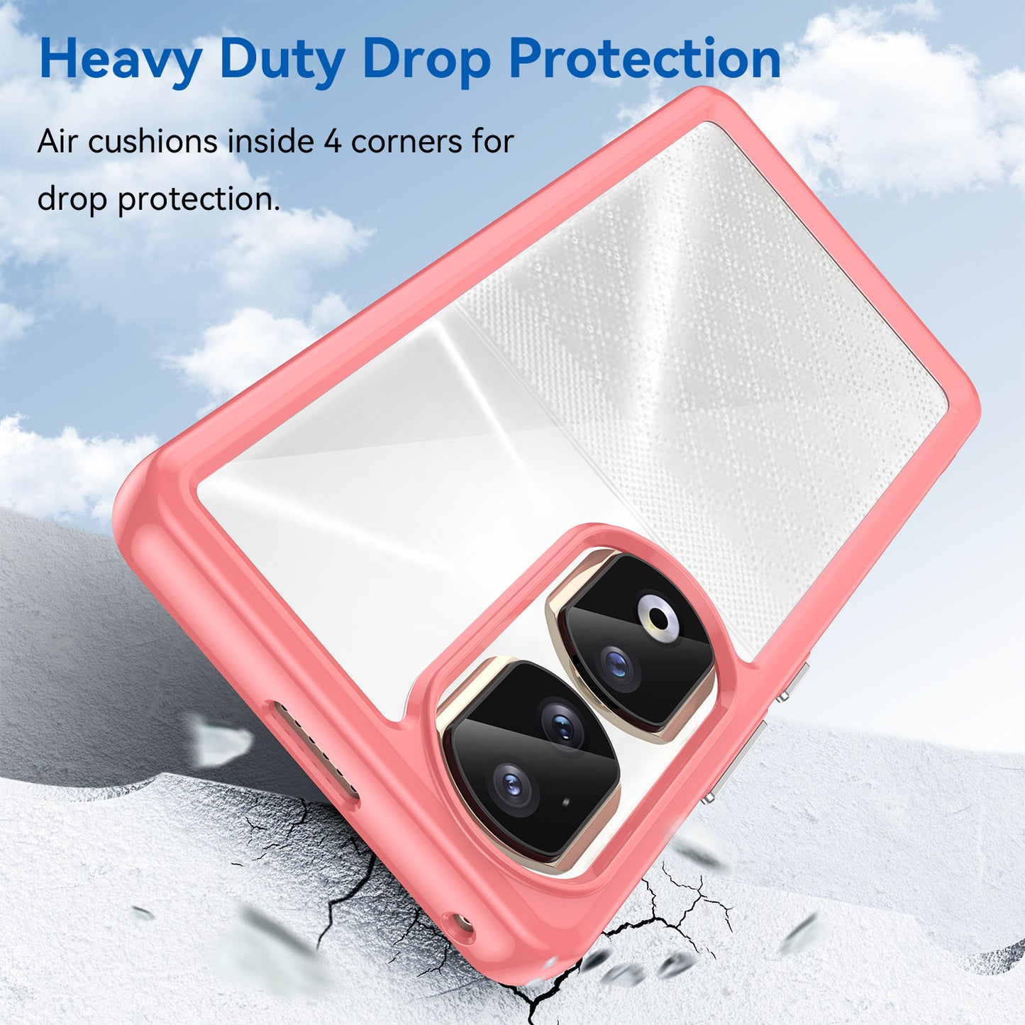 For Honor 90 Pro TPU+Acrylic Hybrid Phone Case Clear Back Protective Cover