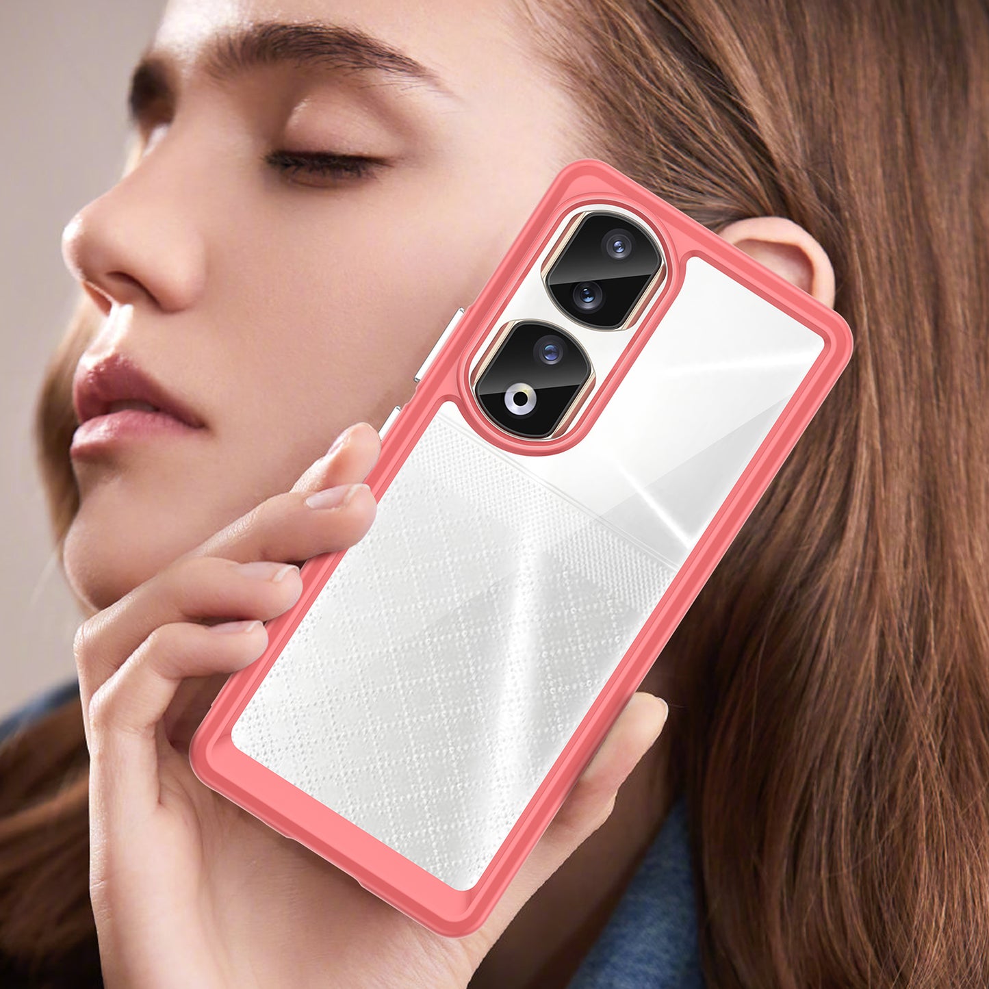 For Honor 90 Pro TPU+Acrylic Hybrid Phone Case Clear Back Protective Cover