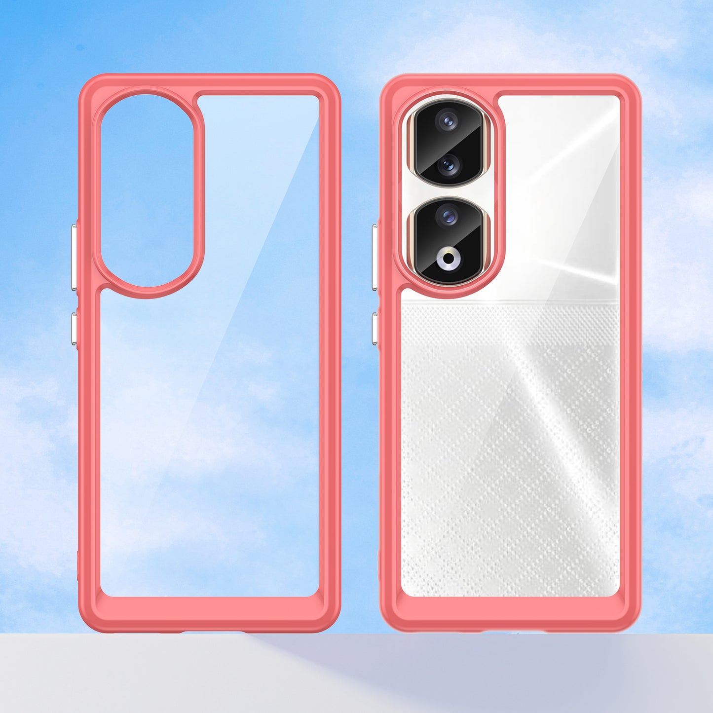 For Honor 90 Pro TPU+Acrylic Hybrid Phone Case Clear Back Protective Cover