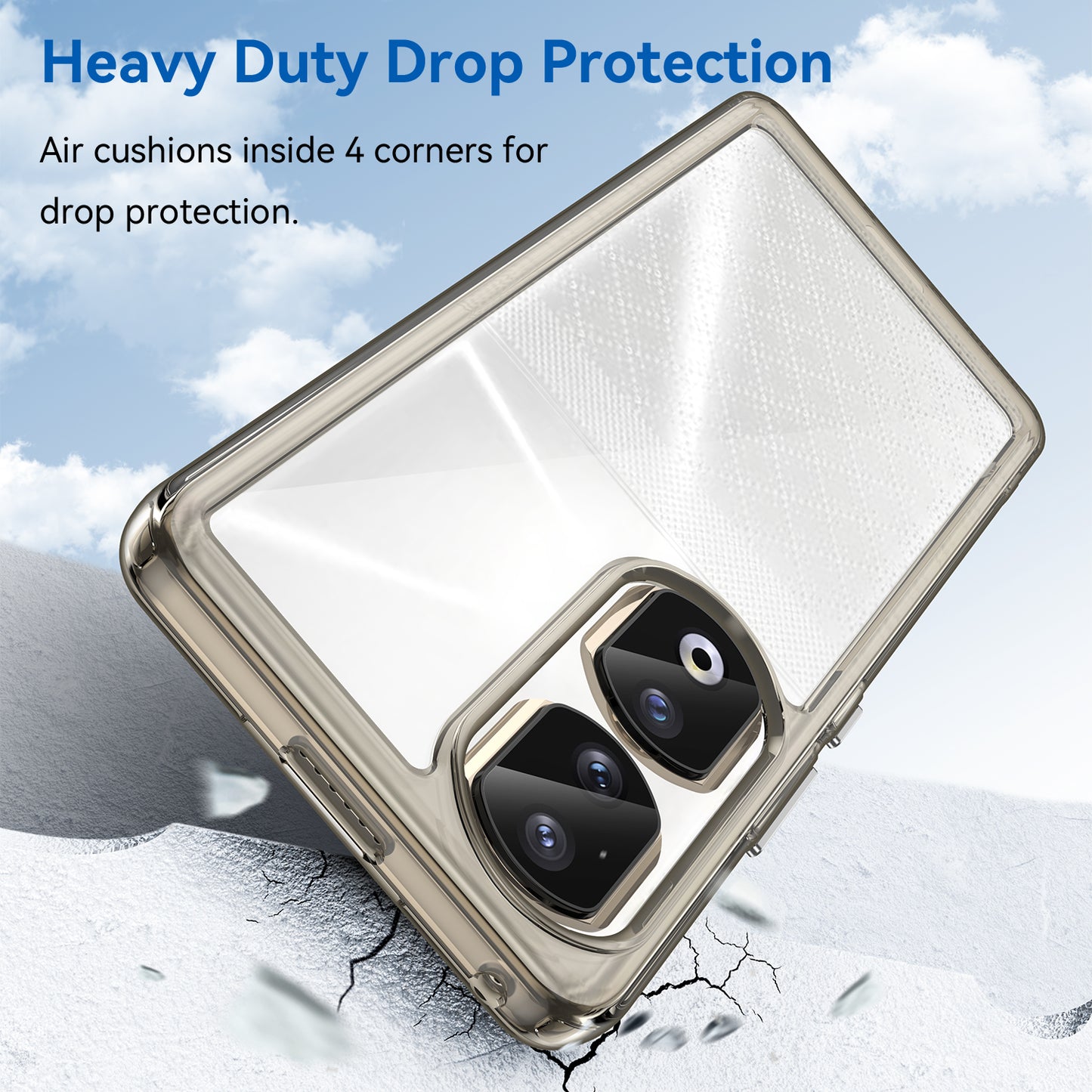 For Honor 90 Pro TPU+Acrylic Hybrid Phone Case Clear Back Protective Cover