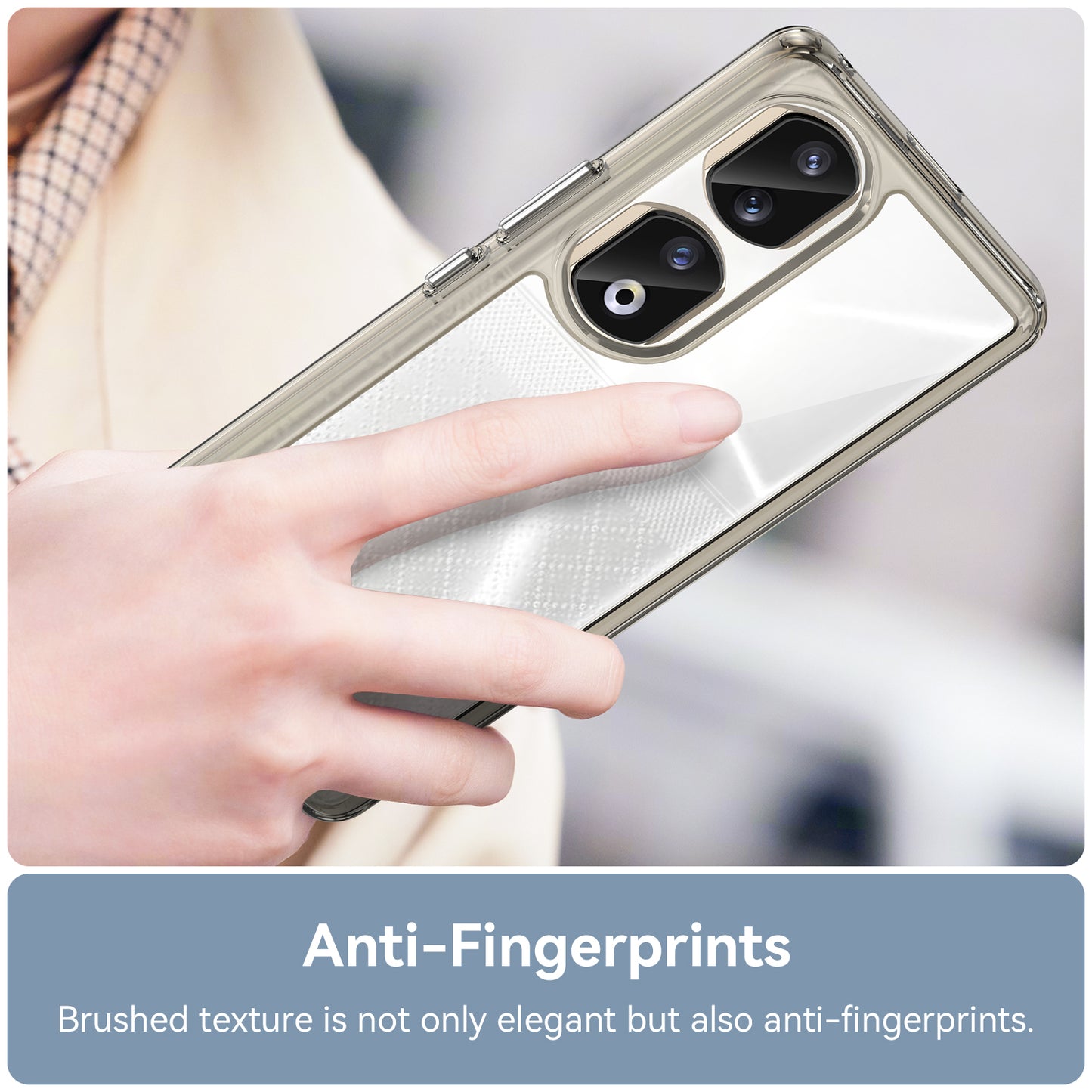 For Honor 90 Pro TPU+Acrylic Hybrid Phone Case Clear Back Protective Cover