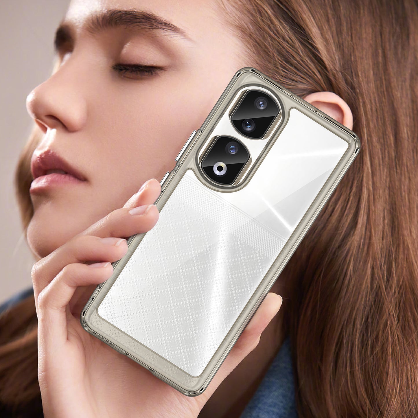 For Honor 90 Pro TPU+Acrylic Hybrid Phone Case Clear Back Protective Cover