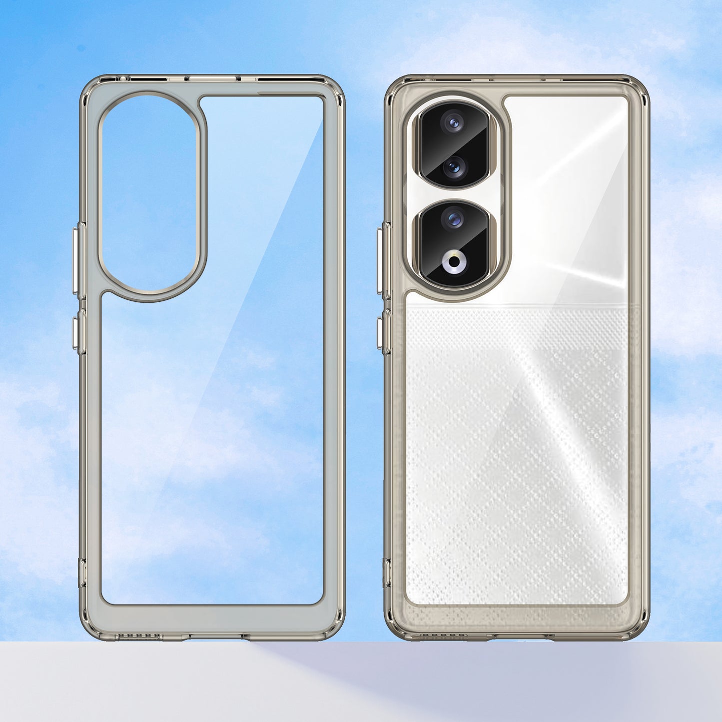 For Honor 90 Pro TPU+Acrylic Hybrid Phone Case Clear Back Protective Cover