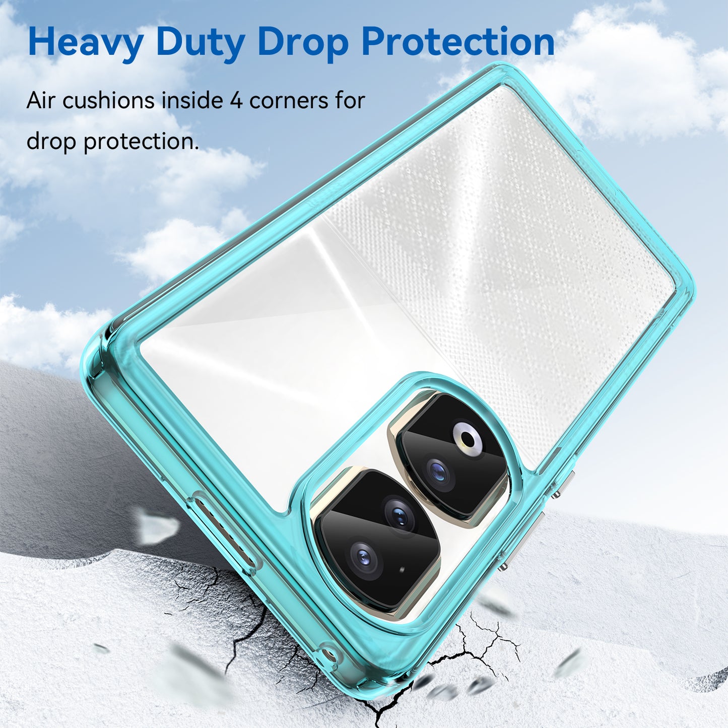 For Honor 90 Pro TPU+Acrylic Hybrid Phone Case Clear Back Protective Cover