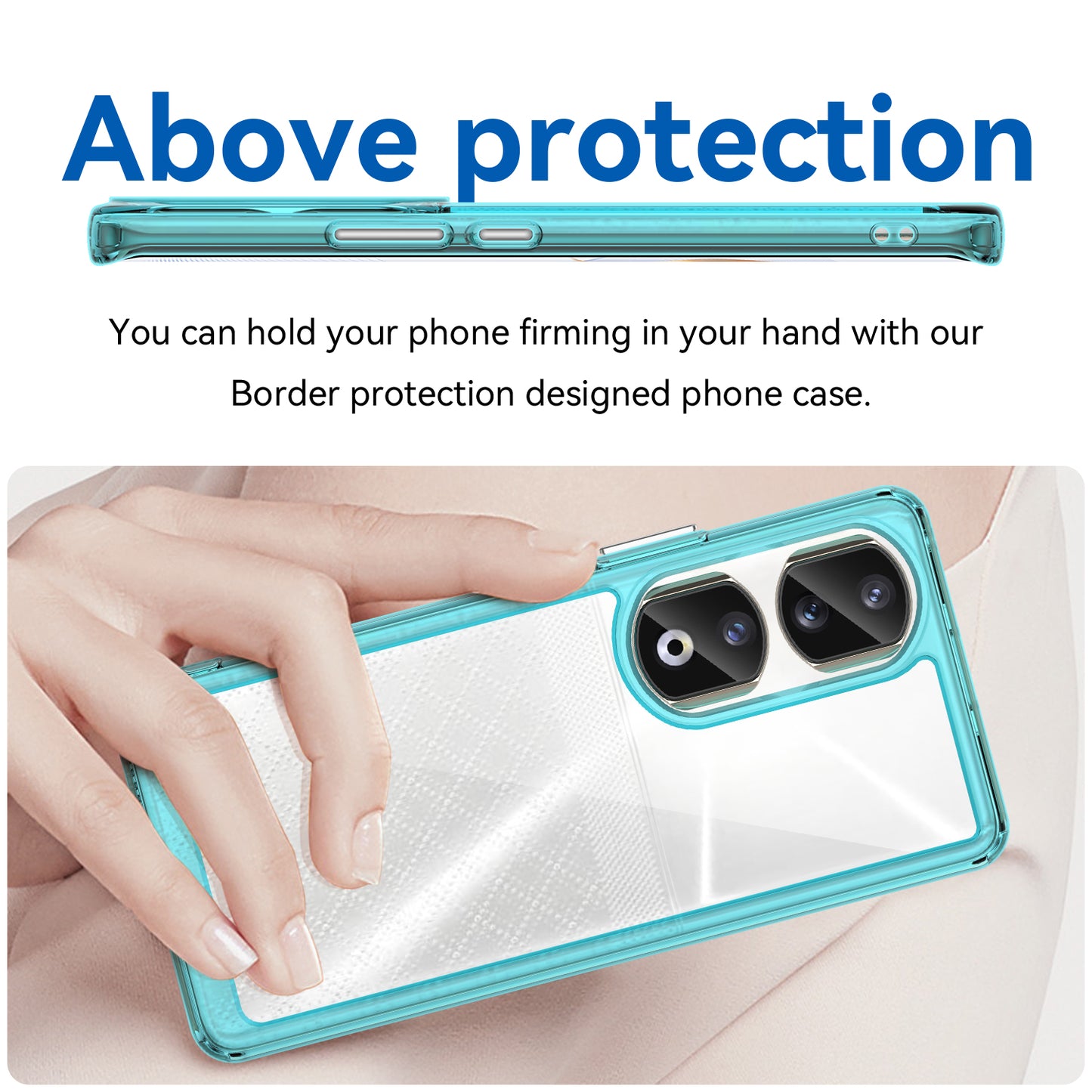For Honor 90 Pro TPU+Acrylic Hybrid Phone Case Clear Back Protective Cover