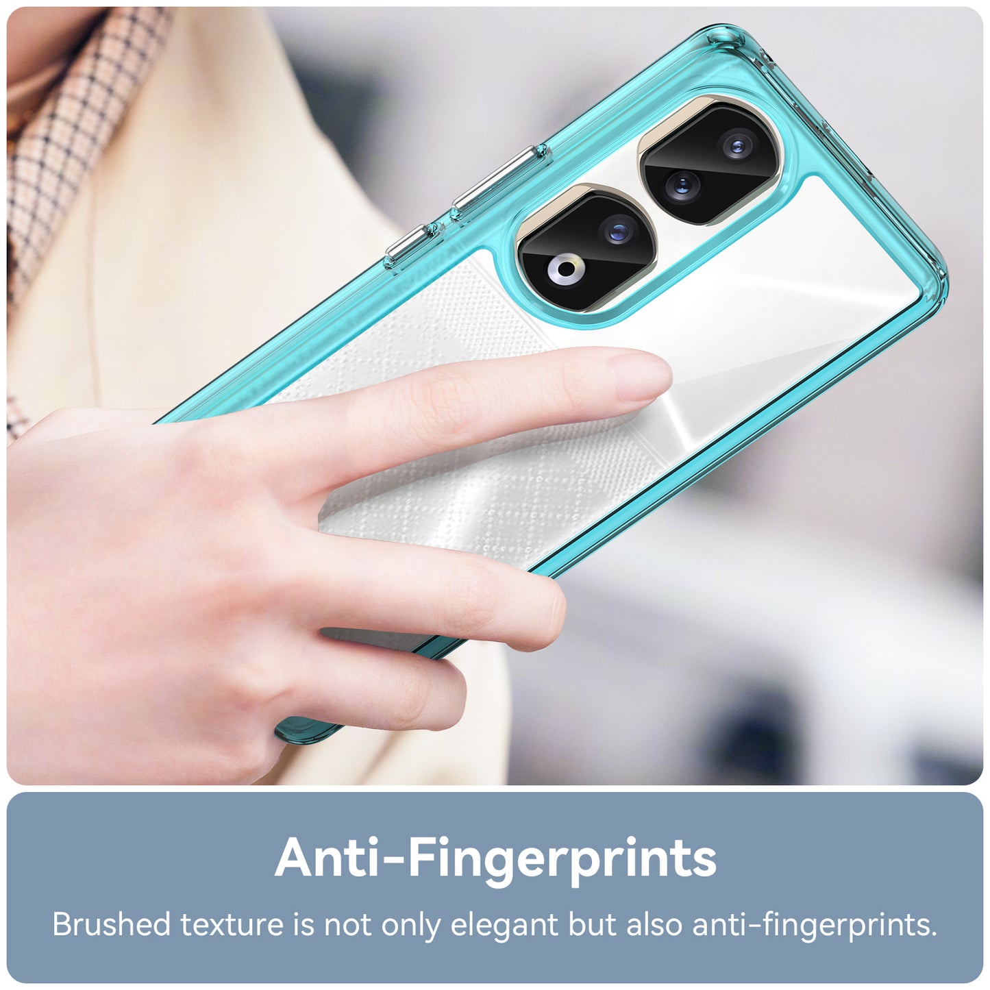 For Honor 90 Pro TPU+Acrylic Hybrid Phone Case Clear Back Protective Cover