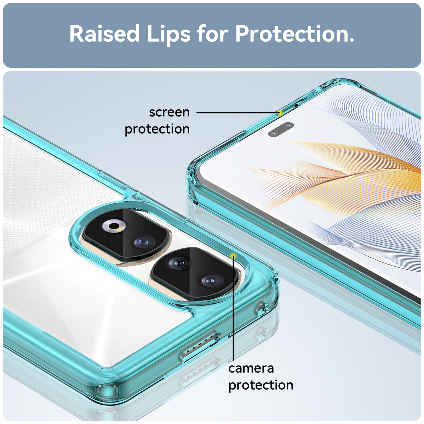 For Honor 90 Pro TPU+Acrylic Hybrid Phone Case Clear Back Protective Cover