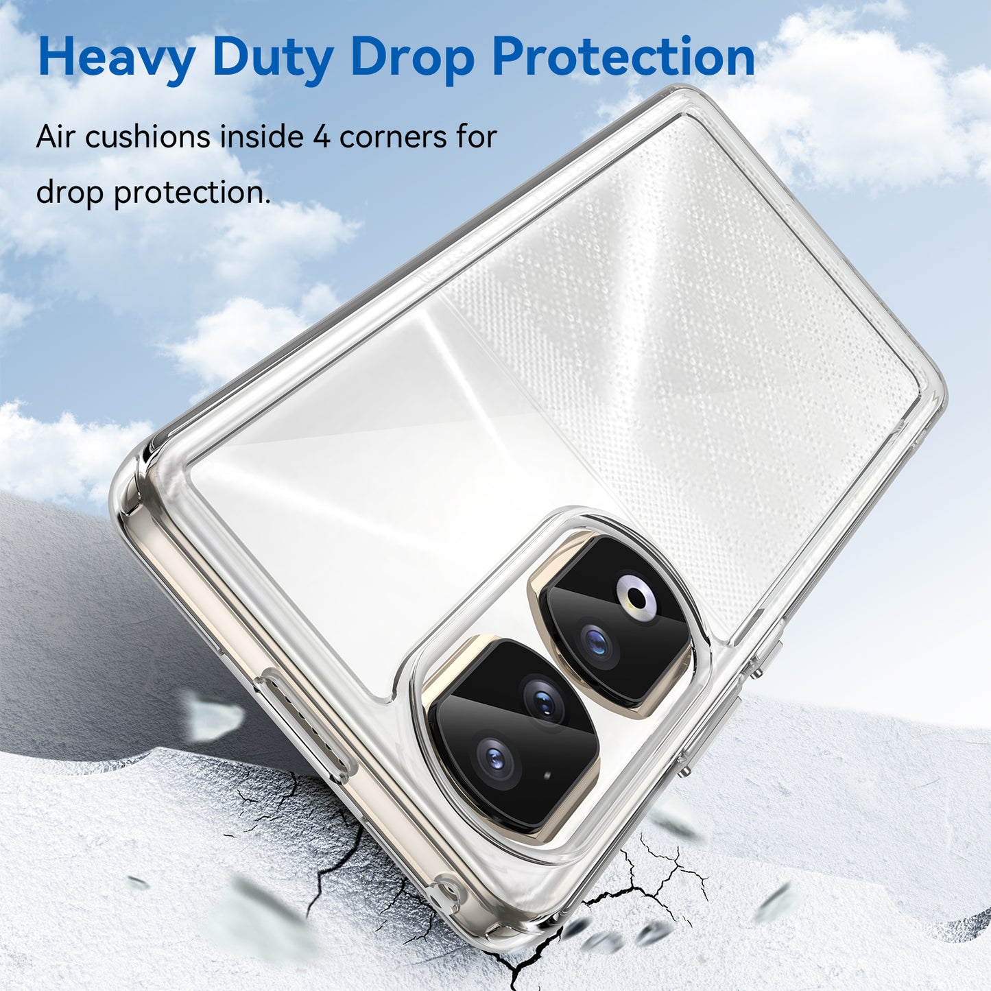 For Honor 90 Pro TPU+Acrylic Hybrid Phone Case Clear Back Protective Cover