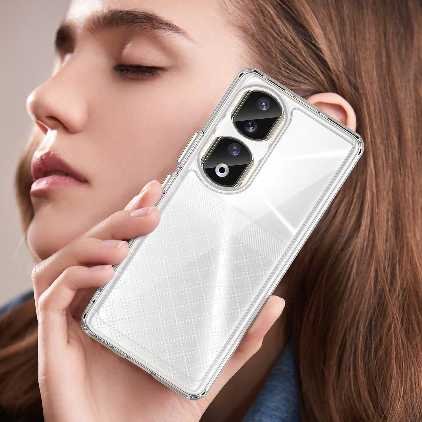For Honor 90 Pro TPU+Acrylic Hybrid Phone Case Clear Back Protective Cover