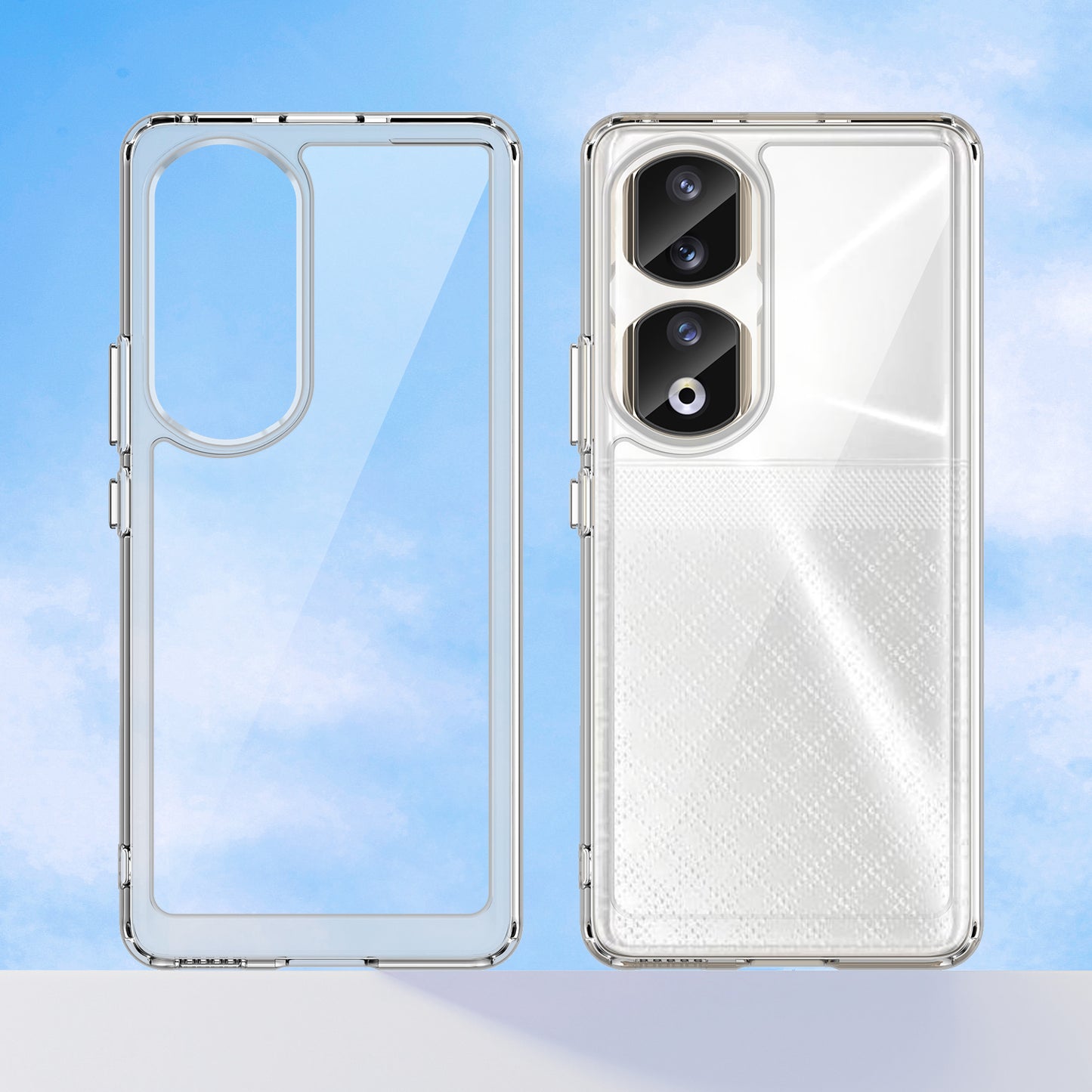 For Honor 90 Pro TPU+Acrylic Hybrid Phone Case Clear Back Protective Cover